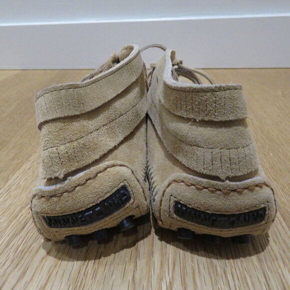 MINNETONKA Moccasin Loafer Fringe Booties Tan Suede Leather Western Casual - Picture 9 of 16